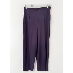 Vintage Carole Little Purple Stretch Elastic Pants Grandma Core Sz L